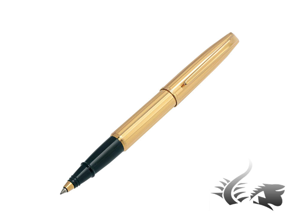 Aurora Style Rollerball pen, Gold plated, Gold trim, Gold, E79