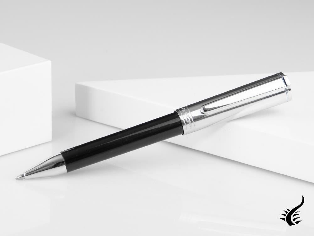 Aurora TU Ballpoint Pen - Black Resin - Chromed - T31CN