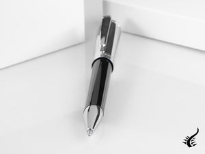 Aurora TU Ballpoint Pen - Black Resin - Chromed - T31CN