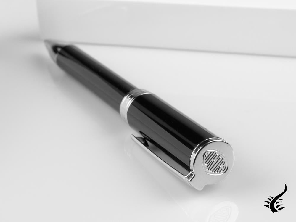 Aurora TU Ballpoint Pen - Black Resin - Chromed - T31N