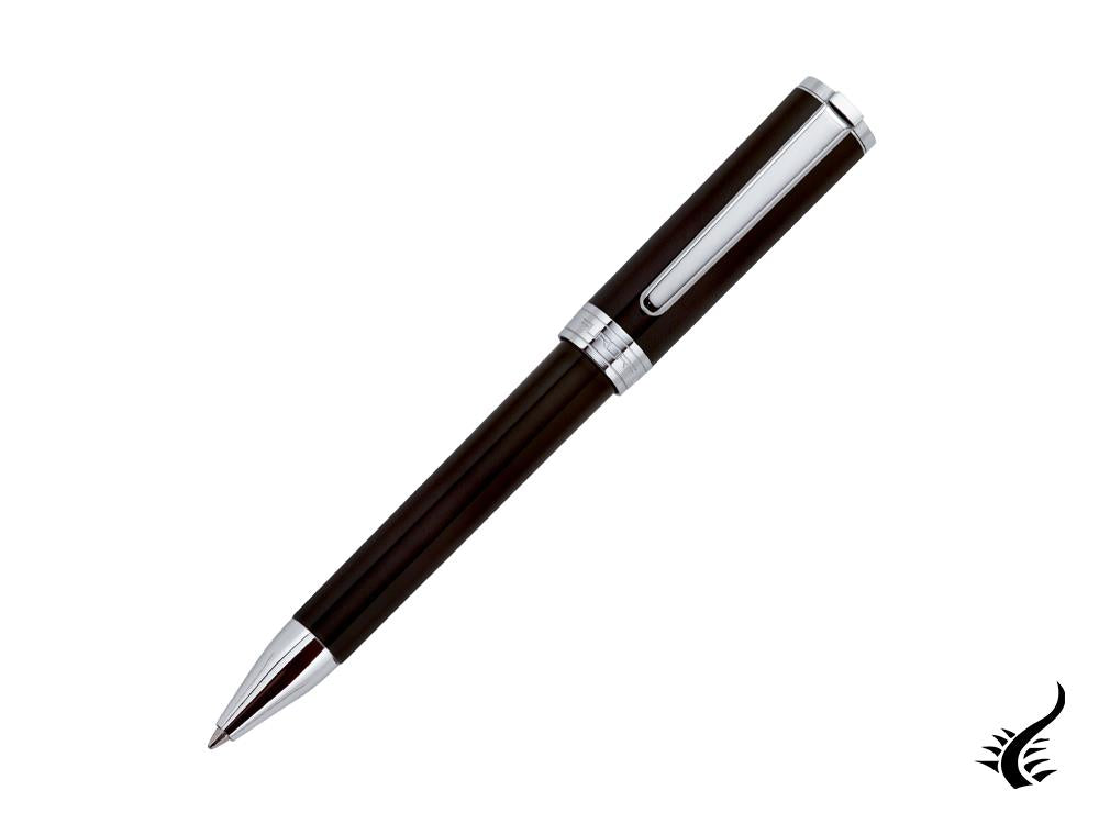 Aurora TU Ballpoint Pen - Black Resin - Chromed - T31N