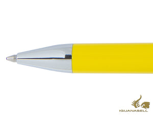 Aurora TU Ballpoint Pen - Yellow Resin - Chromed - T31Y