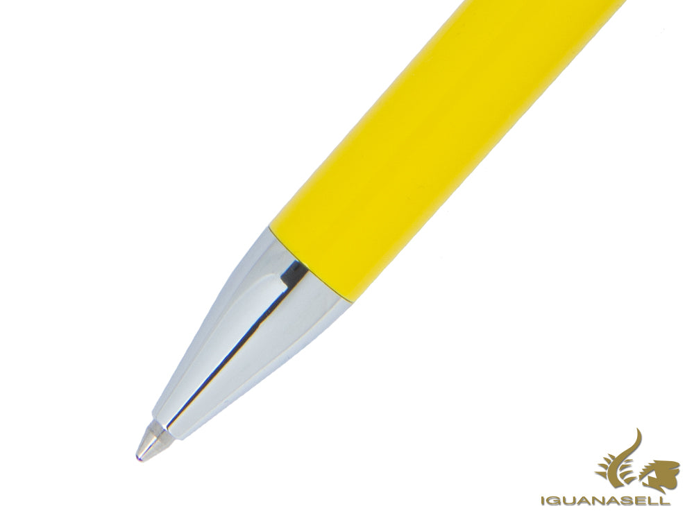 Aurora TU Ballpoint Pen - Yellow Resin - Chromed - T31Y