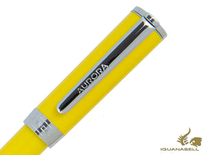 Aurora TU Ballpoint Pen - Yellow Resin - Chromed - T31Y