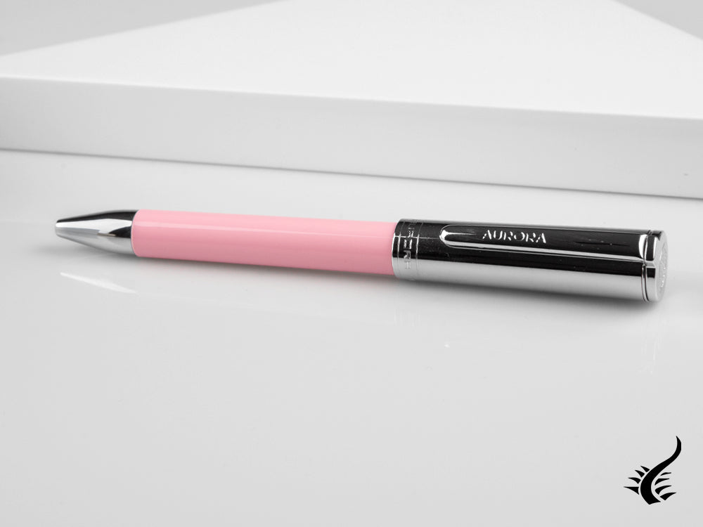 Aurora TU Ballpoint pen, Resin, Chrome trim, Rose, T31CP