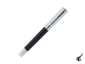 Aurora TU Fountain Pen, Resin, Chrome Trim, Black, T11CN