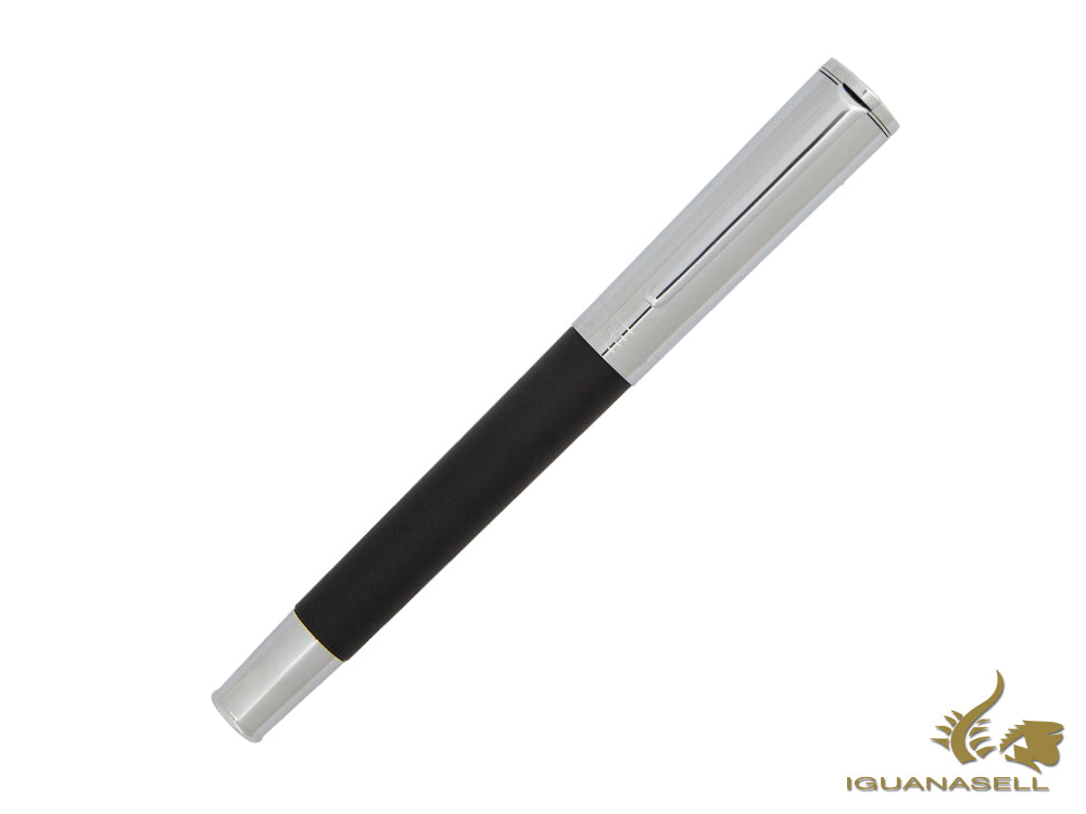 Aurora TU Fountain Pen, Resin, Chrome Trim, Black, T10CN