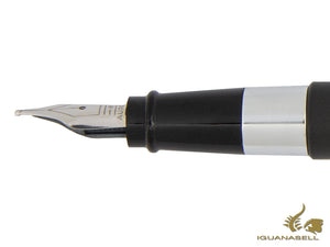 Aurora TU Fountain Pen, Resin, Chrome Trim, Black, T10CN