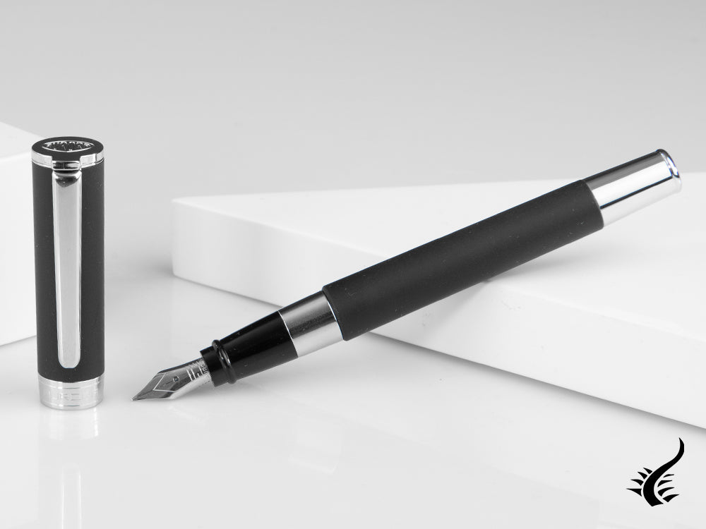 Stylo plume Aurora TU - Résine noire mate - Chromé - T10N