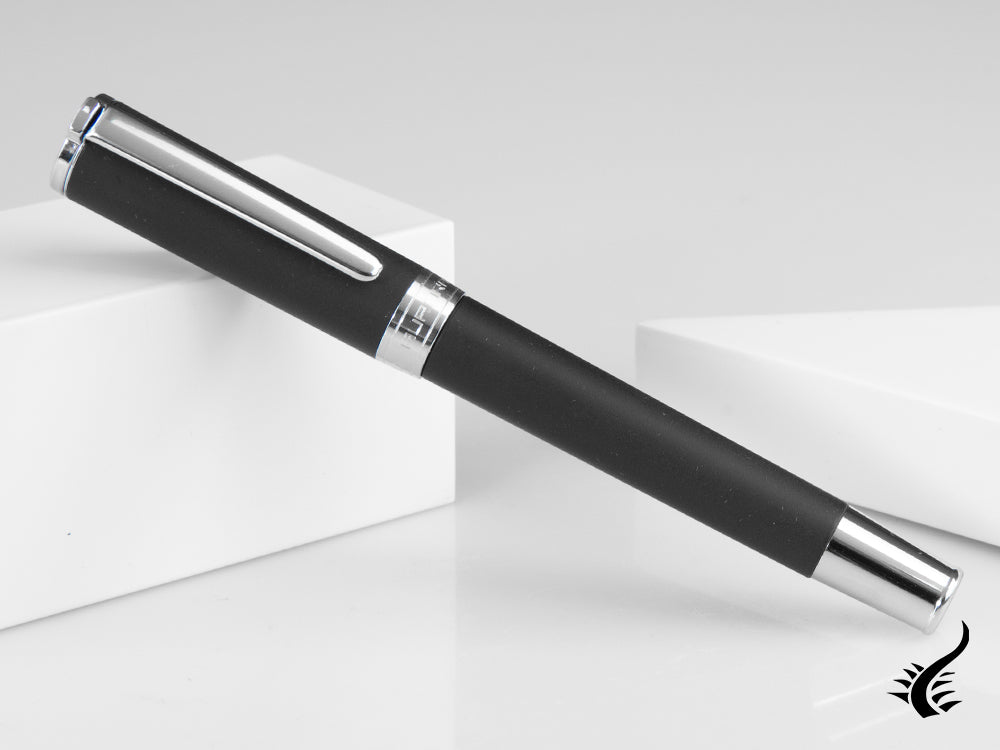 Aurora TU Fountain Pen - Matte Black Resin - Chromed - T10N