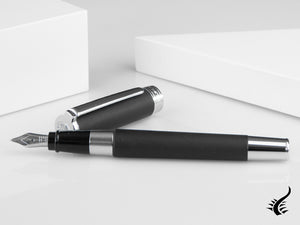 Stylo plume Aurora TU - Résine noire mate - Chromé - T10N