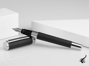 Stylo plume Aurora TU - Résine noire mate - Chromé - T10N