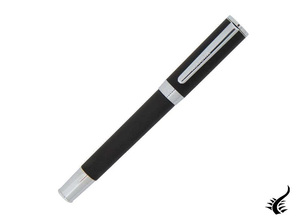 Aurora TU Fountain Pen - Matte Black Resin - Chromed - T10N