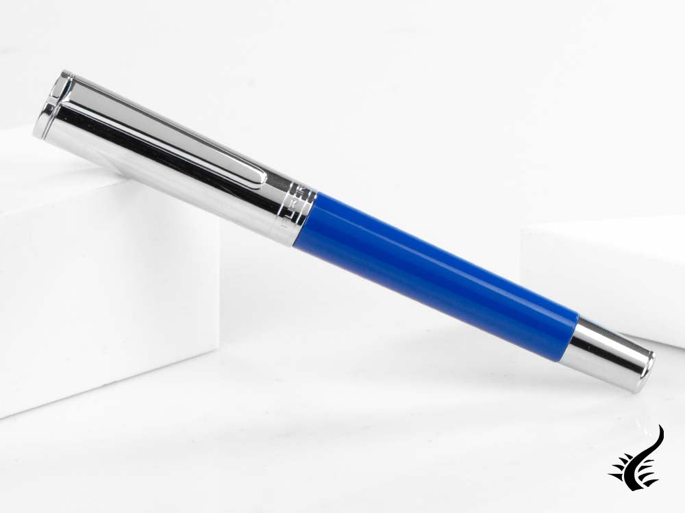 Aurora TU Fountain Pen, Resin, Chrome Trim, Blue, T11CB