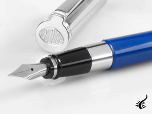 Aurora TU Fountain Pen, Resin, Chrome Trim, Blue, T11CB