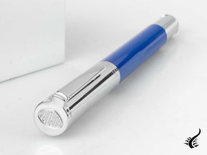 Aurora TU Fountain Pen, Resin, Chrome Trim, Blue, T11CB