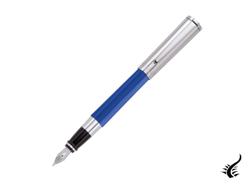 Aurora TU Fountain Pen, Resin, Chrome Trim, Blue, T11CB