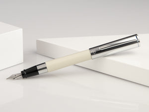 Stylo plume Aurora TU, résine, finition chromée, blanc, t11cw