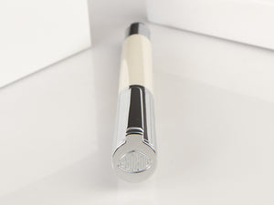 Aurora TU Fountain Pen, Resin, Chrome Trim, White, t11cw