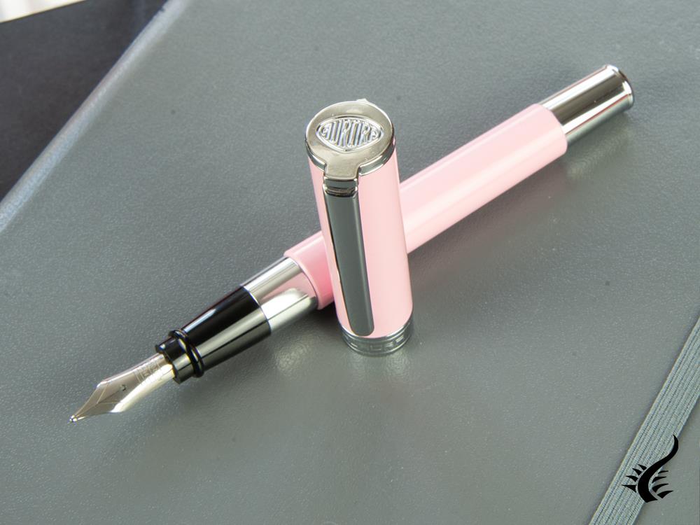 Aurora TU Fountain Pen, Resin, Chrome trim, Rose, T11P