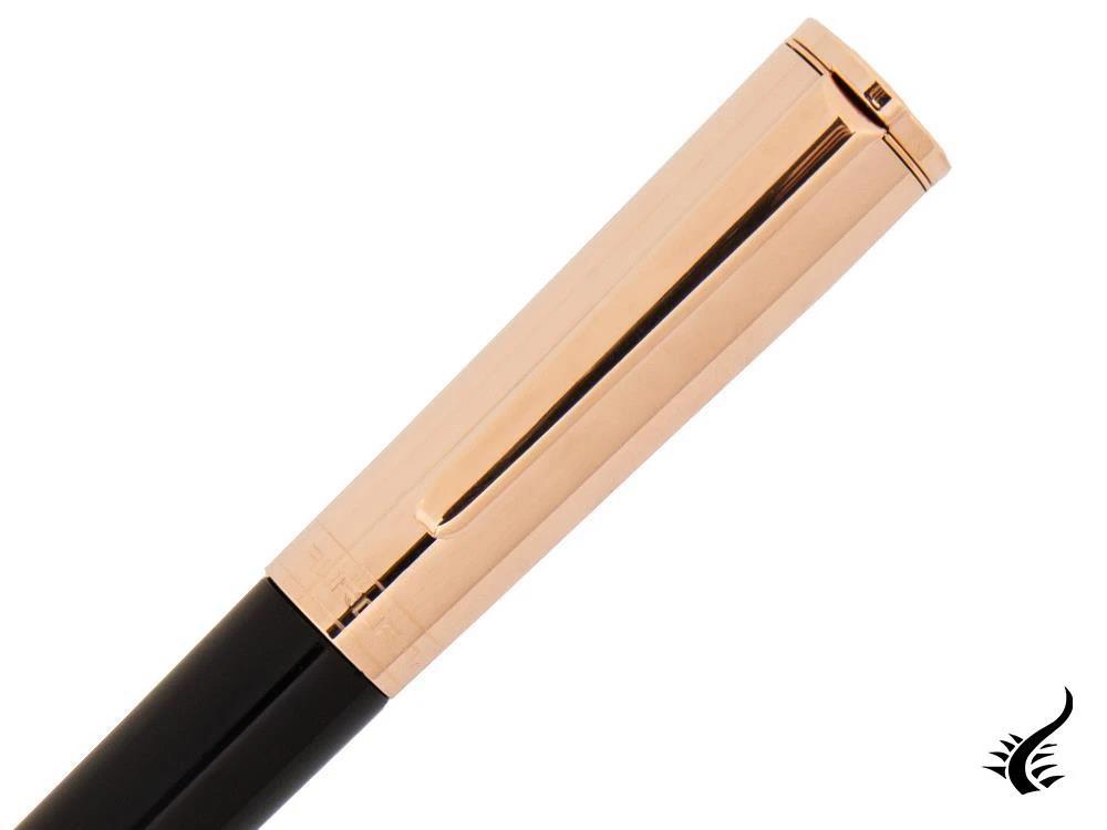 Aurora TU Fountain Pen, Resin, Rose Gold PVD, Black, T11CPN