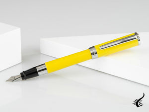 Aurora TU Fountain Pen - Yellow Resin - Chromed - T11Y