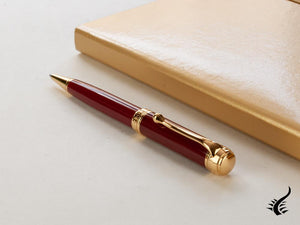 Aurora Talentum Ballpoint pen, Resin, Burgundy, PVD Gold Trims, D32X