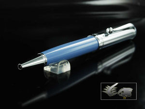 Aurora Talentum Ballpoint Pen - Chrome Cap and Blue Resin - D31CA