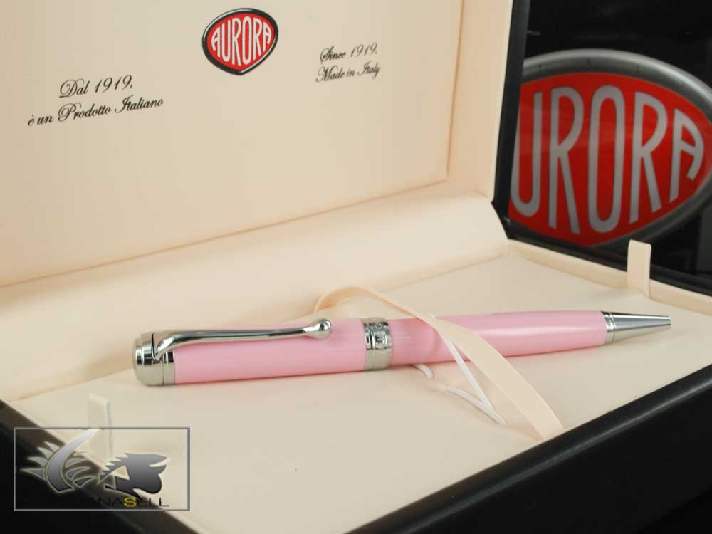 Aurora Talentum Ballpoint pen, Resin, Pink, Chrome Trim, D31P