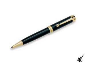 Aurora Talentum Ballpoint pen, Resin, Black, Gold plated, D32N