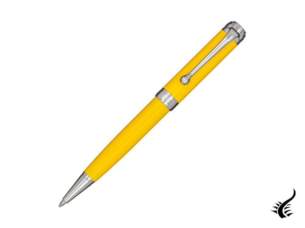 Stylo à bille Aurora Talentum, Résine, Chrome, Jaune D31-Y