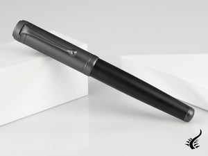 Stylo plume Aurora Talentum Big Full Metal Black, ruthénium, D10-CRN