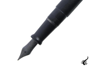 Aurora Talentum Big Full Metal Black Fountain Pen, Ruthenium, D10-CRN