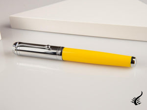 Aurora Talentum Big Rollerball pen, Resin, Yellow, Chrome Trim, D71CY