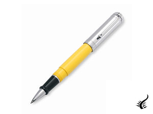 Aurora Talentum Big Rollerball pen, Resin, Yellow, Chrome Trim, D71CY