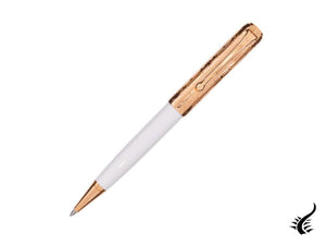 Stylo à bille Aurora Talentum Dedalo, Résine, Blanc, PVD or rose, D31-PDW