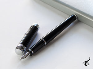 Stylo plume Aurora Talentum Finesse - Résine noire et attributs chromés - D13N