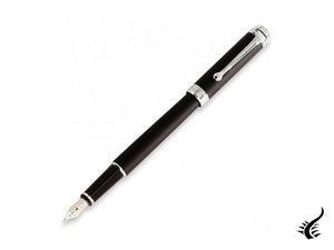 Aurora Talentum Finesse Fountain Pen -Black Resin & Chrome Trims- D13N