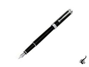 Stylo plume Aurora Talentum Young, résine, garniture chromée, noir, D14-N