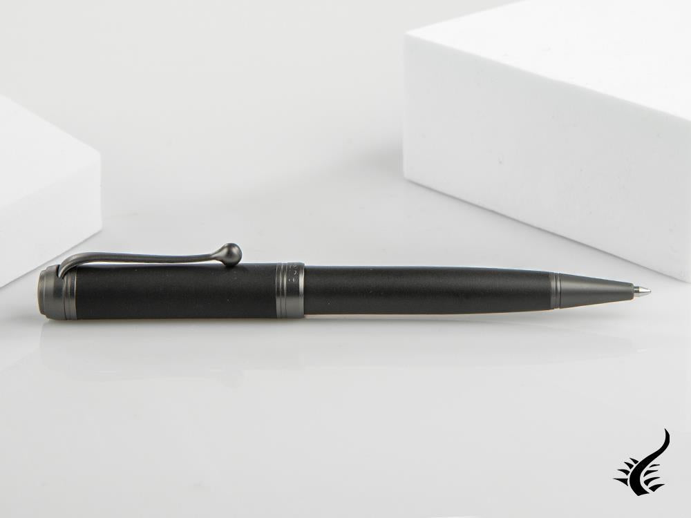 Aurora Talentum Full Metal Black Ballpoint pen, Resin, Black, Ruthenium, D30-RN