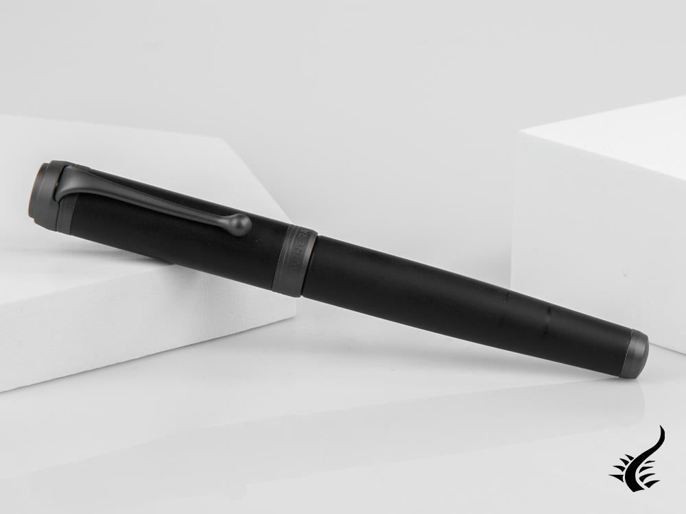 Stylo plume Aurora Talentum Full Metal Black, résine, ruthénium, D10-RN