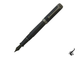 Stylo plume Aurora Talentum Full Metal Black, résine, ruthénium, D10-RN