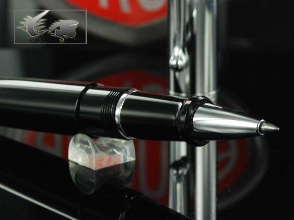 Aurora Talentum Big Rollerball pen, Resin, Black, Chrome Trim, D71C