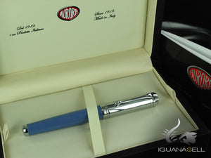 Aurora Talentum Big Rollerball pen, Resin, Blue, Chrome Trim, D71CA