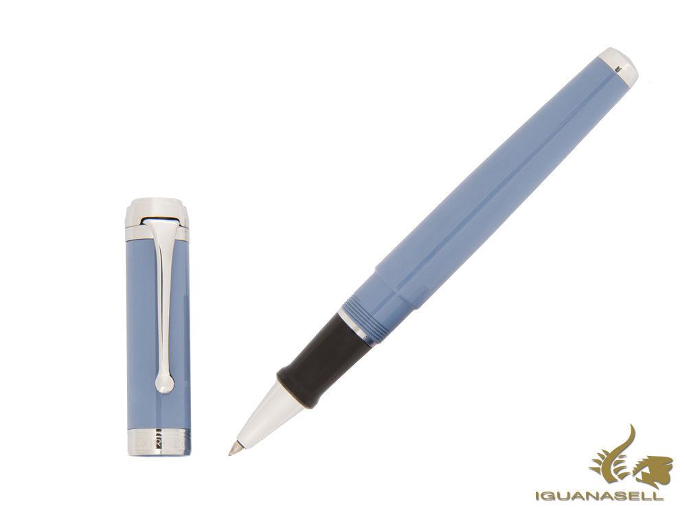 Aurora Talentum Big Rollerball pen, Resin, Blue, Chrome Trim, D71A