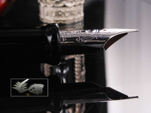 Aurora Venezia Fountain Pen, Vermeil trim, Black, Special edition, 800AV