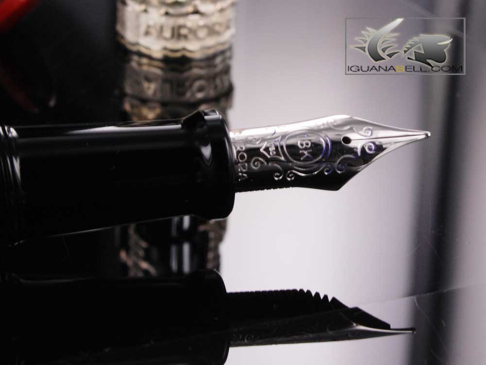 Aurora Venezia Fountain Pen, Vermeil trim, Black, Special edition, 800AV