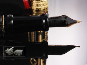 Stylo plume Aurora Venezia, plaqué or, noir, édition limitée, 800VV