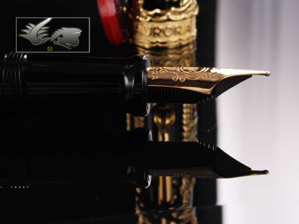 Aurora Venezia Fountain Pen, Gold plated, Black, Limited Edition, 800VV