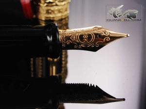 Stylo plume Aurora Venezia, plaqué or, noir, édition limitée, 800VV